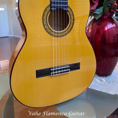 Vahe Flamenco Guitar , Curly Maple , French Polished Blanca image 2