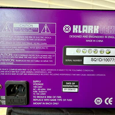 Klark Teknik Square One SQ1D Dynamics Processor image 4
