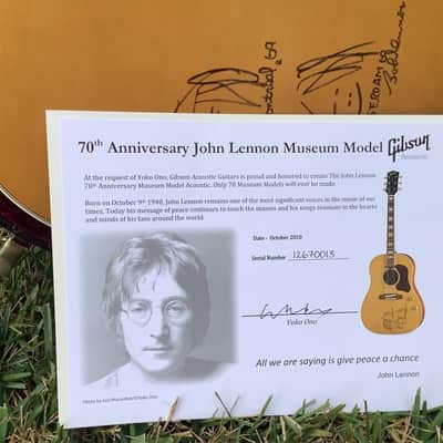 Gibson Lennon J-160E 70th Anniversary 2010 Natural Museum w/COA +OHSC image 3