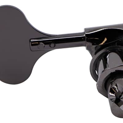 GOTOH GRL510C-12 Res-o-Lite Open Gear Bass Tuner Clover, Cosmo Black, 2L x 2R image 3