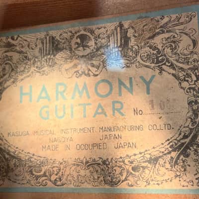Ultra Rare 1950s Harmony No.1007 Archtop "Made in Occupied Japan" by Kasuga with Vintage Guyatone Pickup image 2