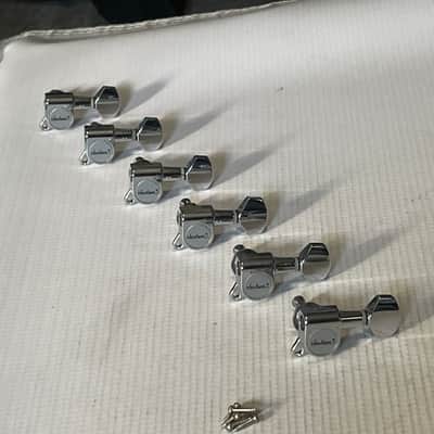 2000's Jackson Kelly & Dinky Guitar Chrome Jin Ho Korea Tuners Tuning Pegs 6 In Line image 2