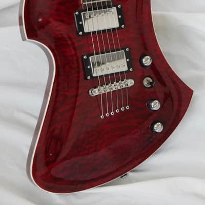 B.C. Rich Mockingbird Masterpiece Electric Guitar Dragon's Blood Red Quilt Finish + Hard Case image 1