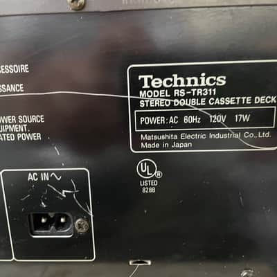 Vintage Technics RS-TR311 Stereo Double Cassette Deck For Parts Or Repair 90s image 9