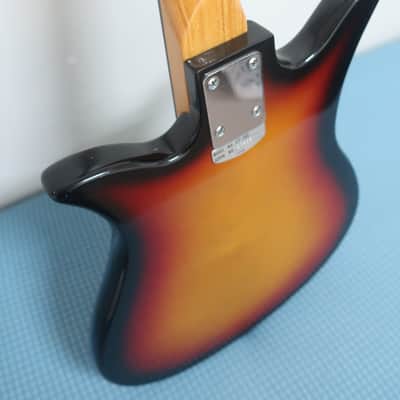 Vintage 1960s Teisco Guitar Tulip Model E-110 2 PU Clean Rare Sunburst image 10