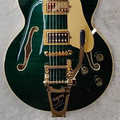 Gretsch Broadkaster JR LX Figured CB Electric Guitar w/Case, Tropic Aura image 8