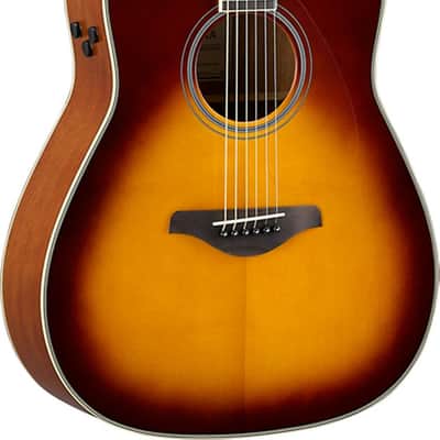 Yamaha FG-TA TransAcoustic Dreadnought Acoustic-Electric Guitar, Solid Spruce Top, Brown Sunburst image 1