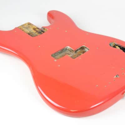 1961 Vintage Fender Precision Bass BODY Fiesta Red Re-Fin P-Bass USA 1960s Pre-CBS image 7