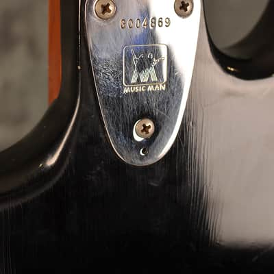 Music Man Vintage Stingray 1 Electric Guitar 1977 Ebony w Hardshell Case image 5