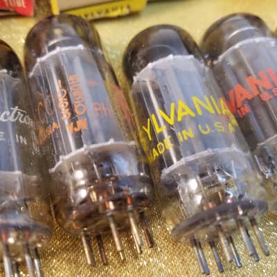 Tung-Sol etc. Matched Pair (2) 6CG7 tNOS AT1000 TESTED Vacuum Tubes USA divider dual triode 1958-1965 image 5