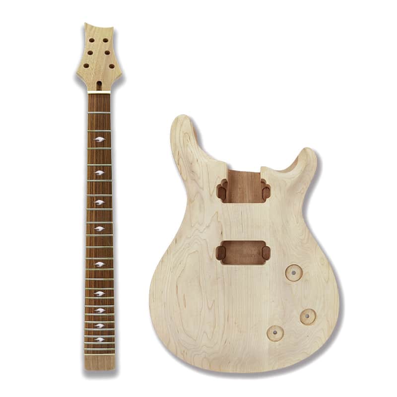 22-Fret Guitar Neck & Body Kit Semi Hollow Guitar body image 1