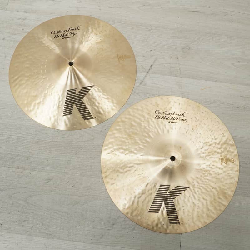 Used Zildjian 14" K Custom Dark Hi Hat Cymbal Pair image 1