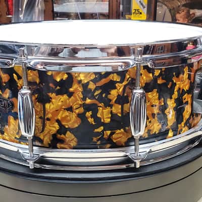 Barton 5"x14" Snare Drum - Gold & Black Pearl VIDEO !!! image 2