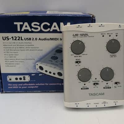 TASCAM US-122L USB Audio Interface 2010s - Silver image 5