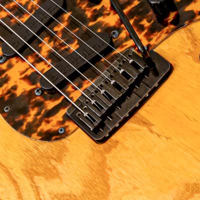 1992 PGM Moon ST-225B S-Style Superstrat Ash & Ebony w/ Lacquer Finish, Bartolini, Case & Tags image 8
