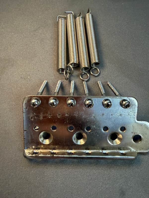 Fender Vintage Stratocaster Tremolo Bridge Plate w/ Screws and Springs 60’s image 1