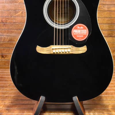FENDER FA-125CE BLACK ACOUSTIC ELECTRIC GUITAR image 1