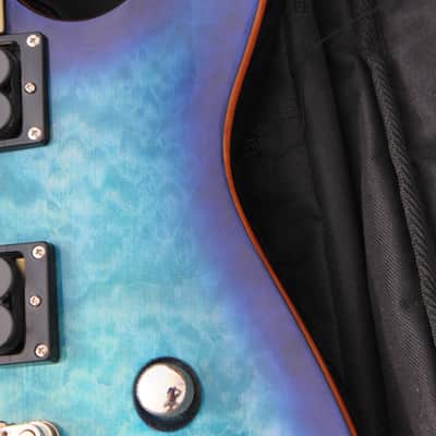Dean Vendetta 4.0 Translucent Blue Quilted Top Guitar John Petrucci Liquifier Dimarzio Pickups! image 8