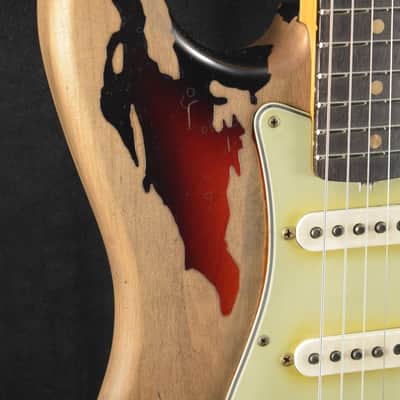 Fender Rory Gallagher Signature Stratocaster Relic 3-Color Sunburst Rosewood Fingerboard image 5