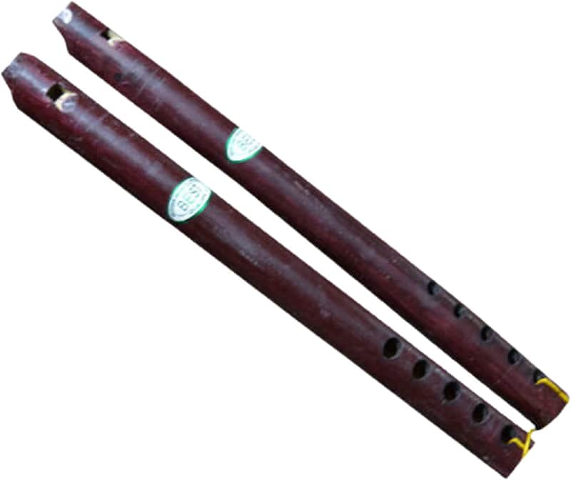 Algoza Bamboo Flute Big Size Alghoze Jorhi  IndienKultur Indian Wood Wind Musical Instrument image 1