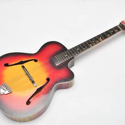 Orpheus 60s Orfeus Vintage Cutaway Jazz Archtop Acoustic Guitar Sunbirst image 4