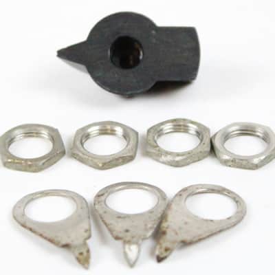 1973 Vintage Gibson Les Paul/ES/SG/LS Volume Tone Jack Pointers Washer Nuts USA 1970s Early Norlin Era image 5