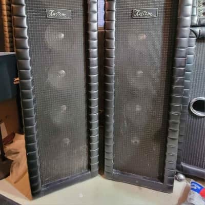 Kustom 302-PA vintage 68-72 - Naugahyde Tuck and Roll PA Speakers image 1