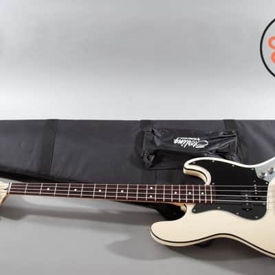 2007 Fender Japan MIJ Aerodyne Jazz Bass AJB Vintage White Matching Headstock image 2