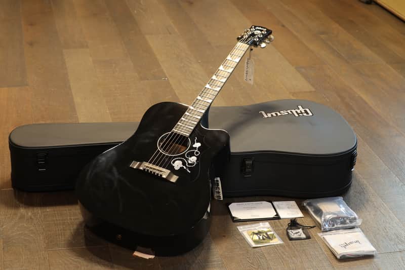 Minty! 2022 Gibson Custom Shop Dave Mustaine Songwriter Acoustic Guitar Black + COA OHSC image 1