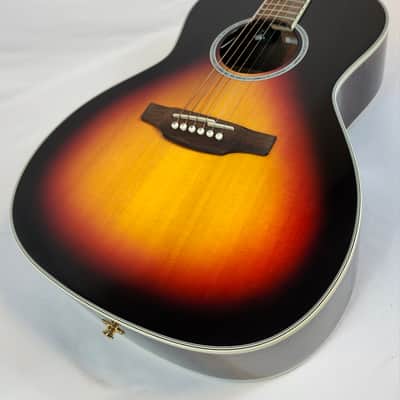 Takamine GY51E-BSB New Yorker, Full Scale Parlor Size Acoustic/Electric Guitar, Brown Sunburst image 4