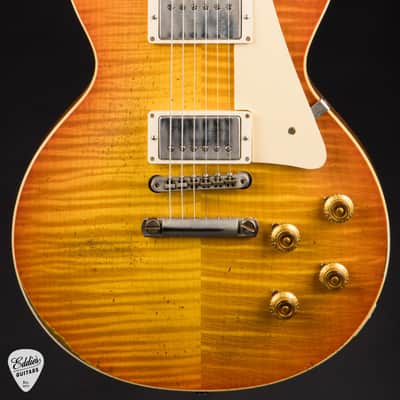 2022 - Gibson Custom Shop Made 2 Measure Murphy Lab '59 Les Paul Standard Murphy Painted Ultra Heavy Aged Orange Lemon Fade image 2
