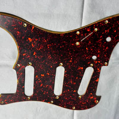 Fender Stratocaster Pickguard Celluloid Nitrate Relic Aged RI 63 . 64 , 60's - Red Tortoise image 10