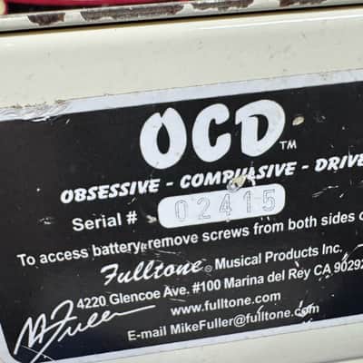 Fulltone OCD v1.1 v1 Series 1 Obsessive Compulsive Drive Overdrive Pedal 2005 image 7