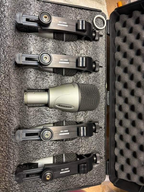 Samson 5Kit 5 Piece Drum Mic Set 2010s - Silver/Black image 1