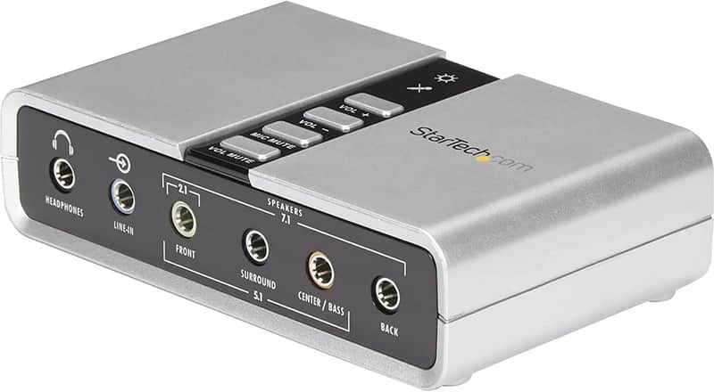 StarTech.com - ICUSBAUDIO7D - 7.1 USB Audio Adapter External Sound Card image 1