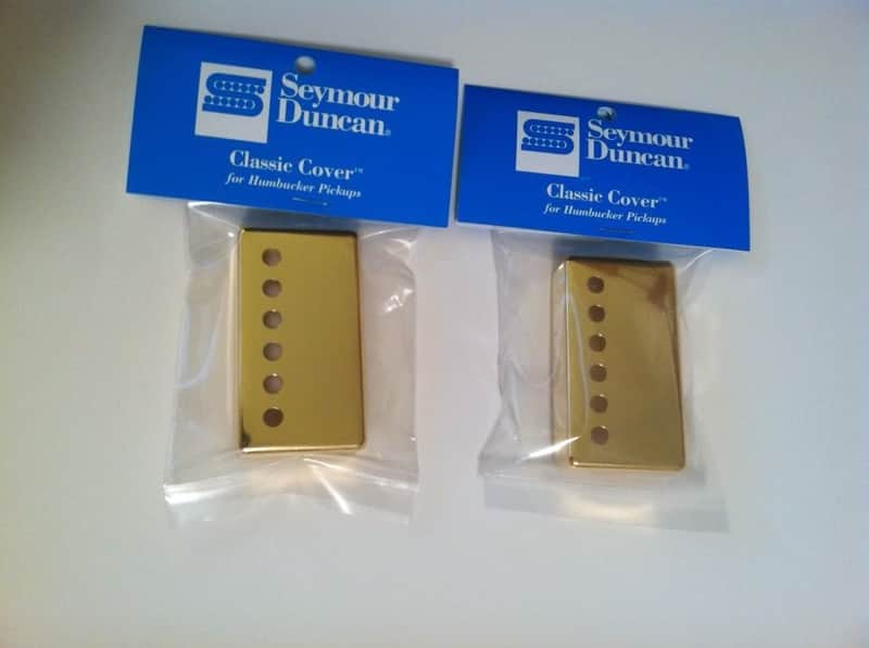 Seymour Duncan Classic Cover Gold Humbucker Pickup Covers Pair of 2 image 1