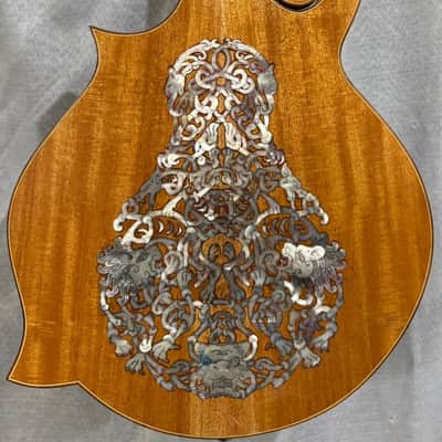 Mandolin Handmade by Blueberry, 8 String Wood Celtic Motif Mandolin,Custom Handcrafted Wooden,Steel String, Beautiful Sound, Hard Case Incl. image 10