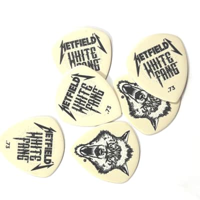 Dunlop Guitar Picks White Fang 6 Picks .73mm James Hetfield image 1
