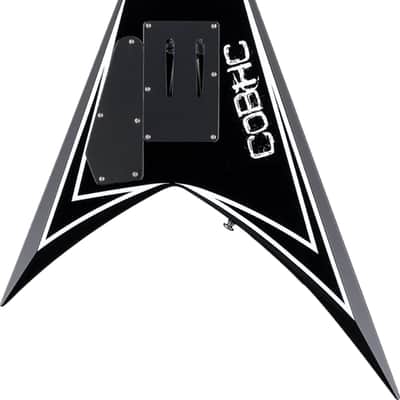 ESP LTD Alexi Laiho Signature Sawtooth 20th Anniversary Limited Edition Electric Guitar, Ebony Fingerboard, Black with White image 3