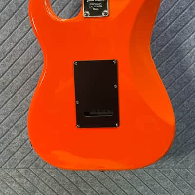 Schecter Nick Johnston "Thumper" FretWerx In-USA Setup and Fret Polish 2020's HSS - Orange w/ Custom Vinyl Flowers image 11