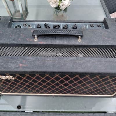 Vox AC-50 2-Channel 50-Watt Diode-Rectified Guitar Amp Head 1965 - 1966 - Black with Diamond Cloth image 2