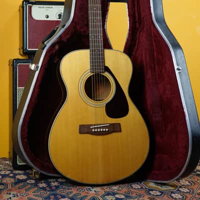 1970-75 Yamaha Orange Label FG-152 Natural Made in Japan Acoustic + Hard Case image 2