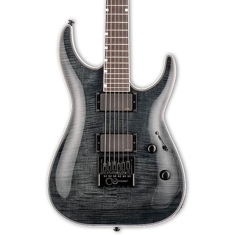 ESP LTD MH-1000 Guitar w/Evertune Bridge - See Thru Black image 1