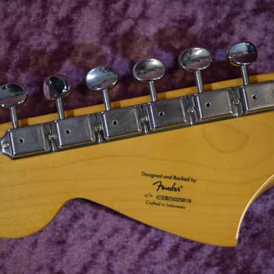 2025 Squier Classic Vibe 70's Jaguar Gold Sparkle Matching Head CME Exclusive image 9