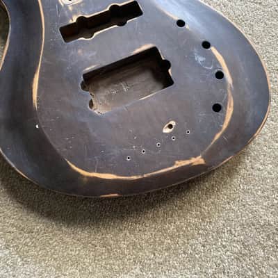 DIY Project 4 String Bass Body in Brown image 3