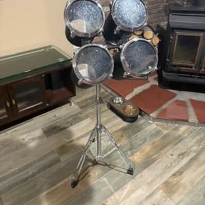 Vintage 1980's Octobans Tube Toms-8 Piece High & Low Pitch Set with Stand-Unknown Brand image 8