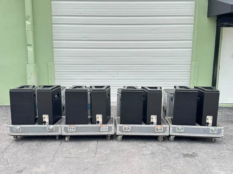 (2) EAW KF300iX 3-Way 12" Professional PA Speakers W/ Road Case #129 (THS) image 1