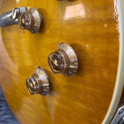 Gibson Custom Shop pre Murphy Lab 1959 Les Paul Reissue M2M Hand Picked 2014 - Heavy Aged Dirty Lemon Burst with Stinger headstock image 9