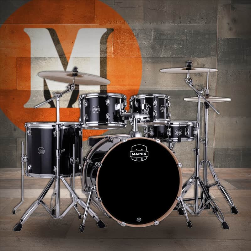 Mapex Venus 5-Piece Rock Drum Set - Black Galaxy Sparkle (VE5295FTCVH) image 1