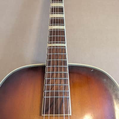 Vintage 1950s Huttl Archtop Acoustic Guitar with Hofner Tailpiece Germany image 8
